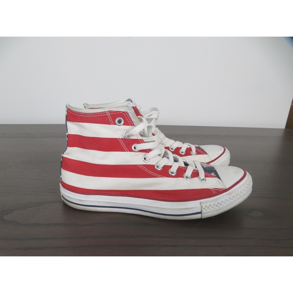 Converse All Star Shoes Mens Size 8.5 American Flag High Top Sneakers M8437